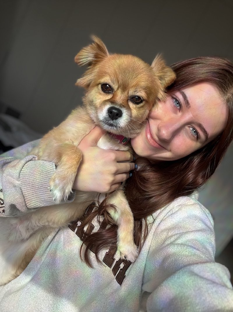 Furry friend having fun